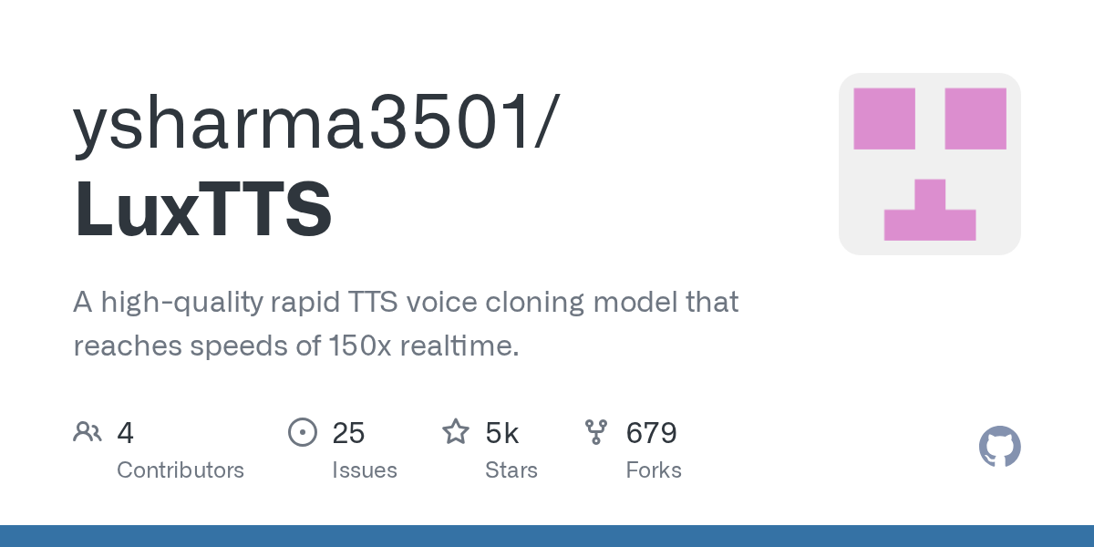 LuxTTS GitHub 仓库
